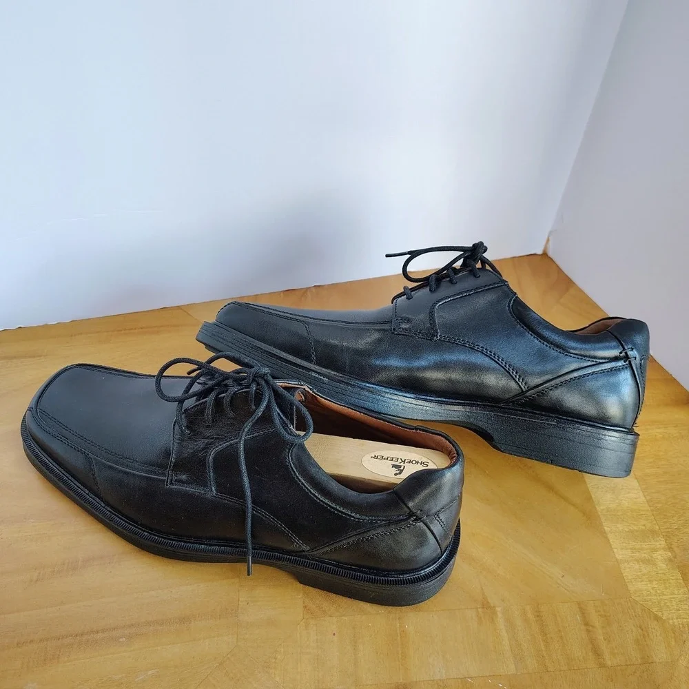 Johnston Murphy XC4 Mens Sz 8½ M Dress Shoes Black Oxfords‎ Waterproof Apron Toe